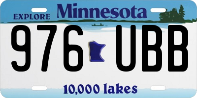 MN license plate 976UBB
