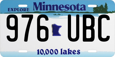 MN license plate 976UBC