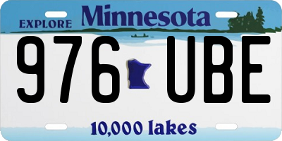 MN license plate 976UBE