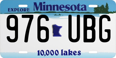 MN license plate 976UBG