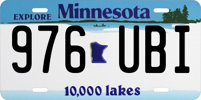 MN license plate 976UBI