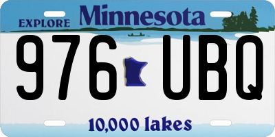 MN license plate 976UBQ