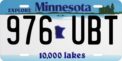 MN license plate 976UBT