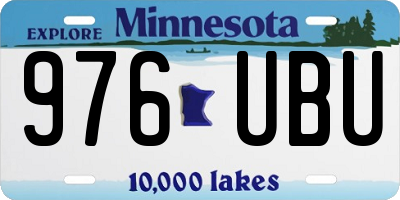 MN license plate 976UBU