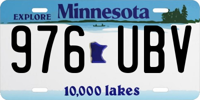 MN license plate 976UBV