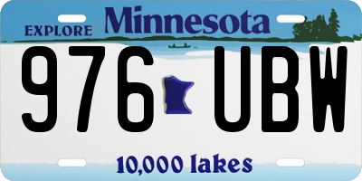 MN license plate 976UBW