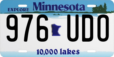 MN license plate 976UDO