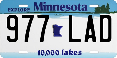 MN license plate 977LAD