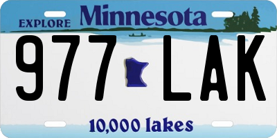 MN license plate 977LAK