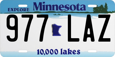 MN license plate 977LAZ