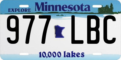 MN license plate 977LBC