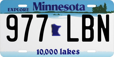 MN license plate 977LBN