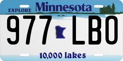 MN license plate 977LBO