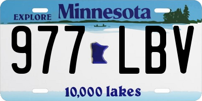 MN license plate 977LBV