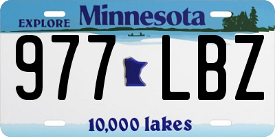MN license plate 977LBZ