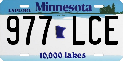 MN license plate 977LCE