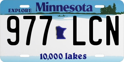 MN license plate 977LCN