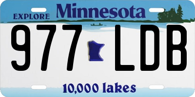 MN license plate 977LDB