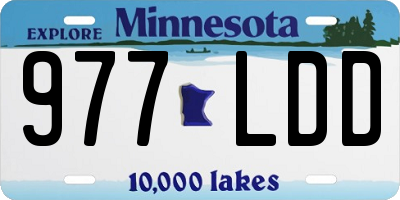 MN license plate 977LDD