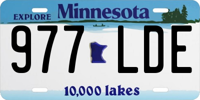 MN license plate 977LDE
