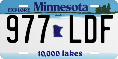 MN license plate 977LDF