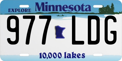 MN license plate 977LDG