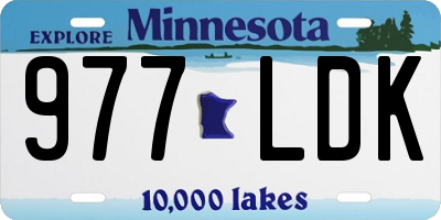 MN license plate 977LDK
