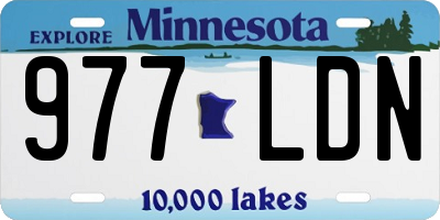 MN license plate 977LDN