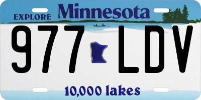 MN license plate 977LDV