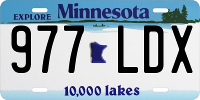 MN license plate 977LDX