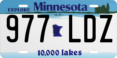 MN license plate 977LDZ