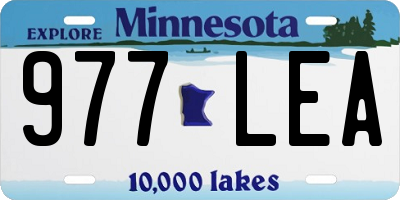 MN license plate 977LEA