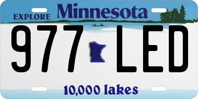 MN license plate 977LED