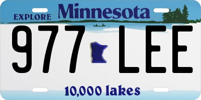 MN license plate 977LEE