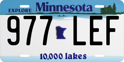 MN license plate 977LEF