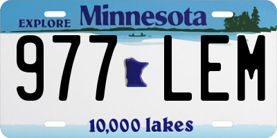 MN license plate 977LEM