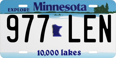 MN license plate 977LEN