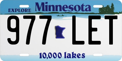 MN license plate 977LET