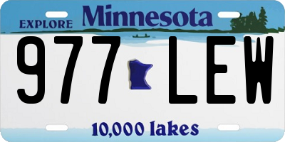 MN license plate 977LEW