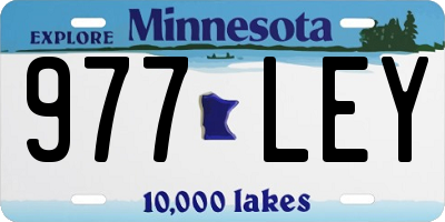 MN license plate 977LEY