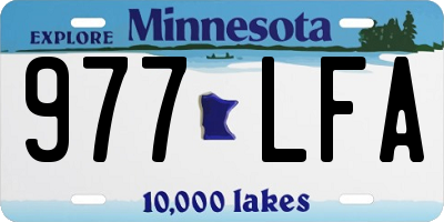 MN license plate 977LFA