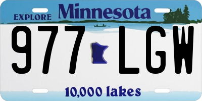 MN license plate 977LGW