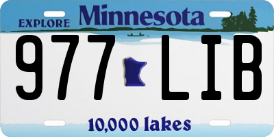 MN license plate 977LIB