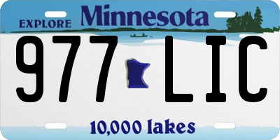 MN license plate 977LIC