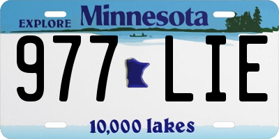 MN license plate 977LIE