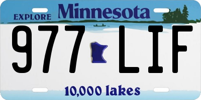 MN license plate 977LIF