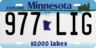 MN license plate 977LIG