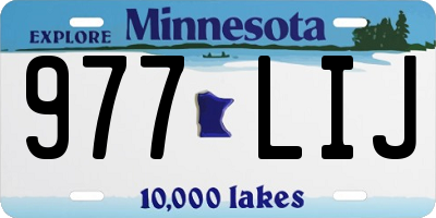 MN license plate 977LIJ