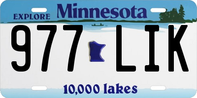 MN license plate 977LIK