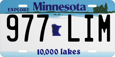 MN license plate 977LIM